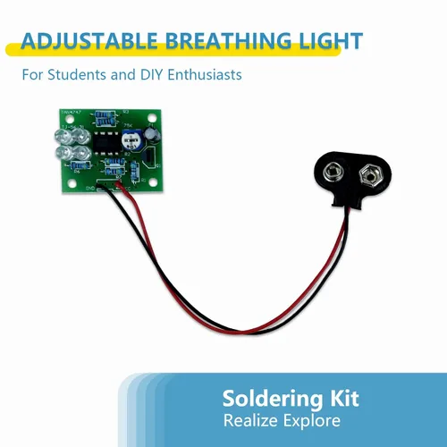 Vista 2 de EI Luz de respiración electrónica Kit de práctica de soldadura LED Kit de montaje Electrónico Kit de soldador Componente electrónico Ingeniería