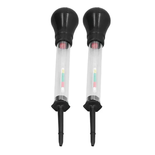 Vista 8 de Hidrómetro, 2 unids hidrómetro de vidrio electro medidor hidráulico 1.100-1.300 herramienta de medición para densidad de electrolitos, hidrómetros