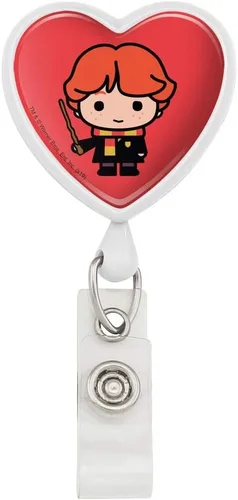 Vista 7 de Harry Potter lindo patrón Chibi corazón cordón retráctil carrete insignia tarjeta de identificación titular