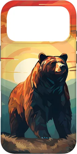 Vista 21 de Funda para iPhone 11 Bear Retro Sunset Forest Spirit Animal