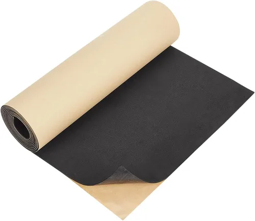 Vista 15 de BENECREAT Rollo de espuma EVA autoadhesivo de 0.039 in de grosor, 78.7 x 11.8 pulgadas, hoja acolchada de espuma negra para proteger muebles
