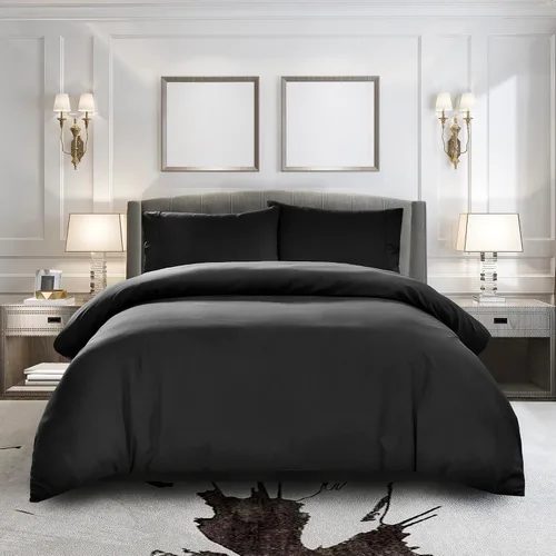 Vista 13 de Pure Bedding - Funda de edredón tamaño Individual/Individual XL - Juego de ropa de cama extra suave de 2 piezas, incluye 1 funda de edredón de 68 x