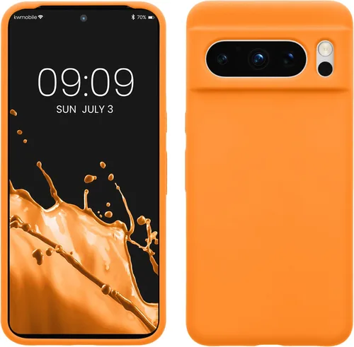 Vista 24 de kwmobile Funda compatible con Google Pixel 7 Pro - Funda de silicona TPU con acabado suave - Piedra antigua