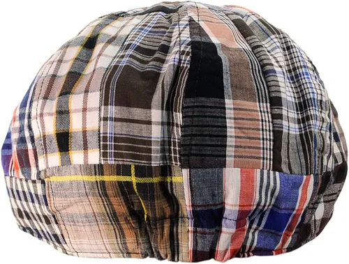 Vista 4 de NYFASHION101 Gorra de hiedra con botones multicolor a cuadros patchwork pato Bill Newsboy