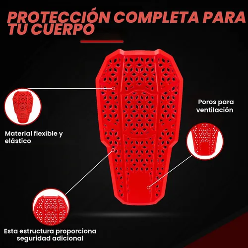 Vista 6 de Almohadilla protectora de espalda aprobada por CE 2, protector de espalda aprobado por nivel 2, almohadilla de repuesto para chaqueta de motocicleta