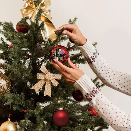 Vista 91 de Boobs Funny Shatterproof Matte Christmas Balls for Tree Wreath Home Decor 1PCS