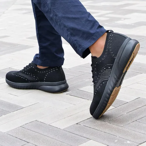 Vista 3 de TIOSEBON Zapatos deportivos Oxoford para caminar para hombre, zapatos casuales de malla de trabajo