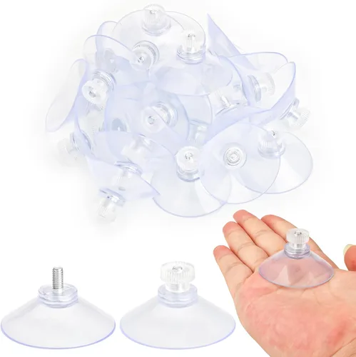 Vista 11 de AccEncyc - 40 mm de ventosas de vidrio con succión, ventosas transparentes de PVC, soporte de succión sin ganchos para pared de baño, puerta