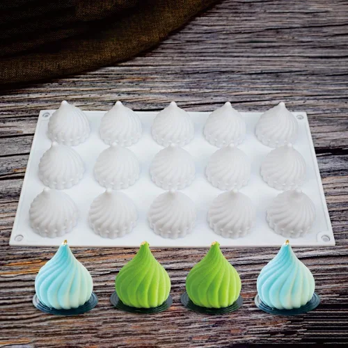 Vista 5 de Molde de silicona para pastel de cebolla y torbellino de cono para chocolate, mousse, pudín, postre, pan, utensilios para hornear decoración