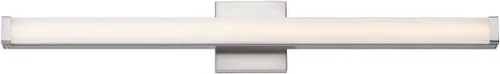 Vista 23 de Maxim Lighting Spec - Lámpara de tocador de baño Acabado de aluminio de níquel satinado Lámpara contemporánea para interiores Ideal para baños