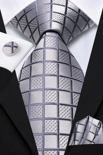 Vista 104 de Dubulle Corbata tejida de cachemira para hombre y gemelos de pañuelo para hombre, conjunto de gemelos para boda formal y negocios