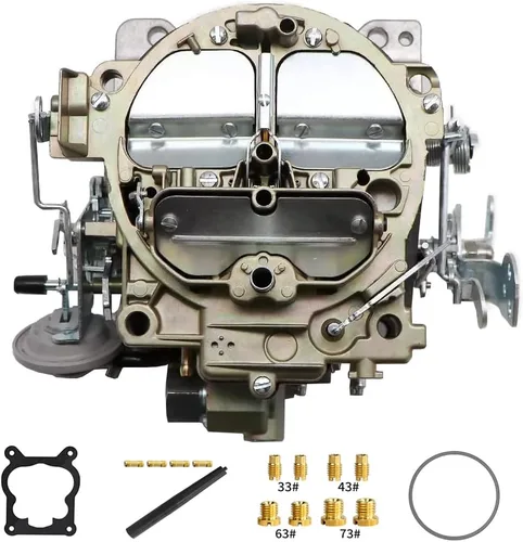 Vista 10 de Carburador Rochester Quadrajet de 4 barriles reemplazable para motores Chevy 350 327 427 454 SBC v8 en camiones y autos 1966-1973, para Corvette