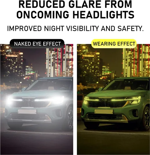 Vista 5 de GEGURI Gafas fotocrómicas de visión nocturna, ajuste sobre gafas de transición polarizadas antirreflejos para hombres y mujeres, lentes amarillas