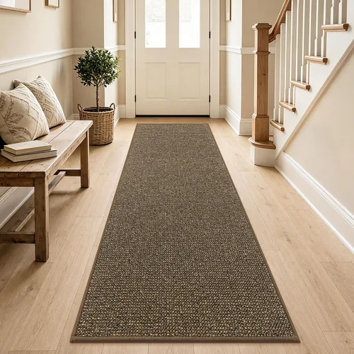 Vista 50 de BEQHAUSE Alfombra de Entrada de 20"x32" Tapete Interior para Puerta Antideslizante Lavable, Alfombras de Pasillo Absorbentes y Resistentes a Manchas