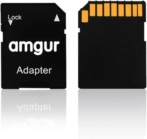 Vista 2 de Adaptador de tarjeta micro SD a tarjeta SD, tarjeta TF Micro SDHC a SD SDHC adaptador funciona con tarjetas de memoria para cámaras antiguas, PDA
