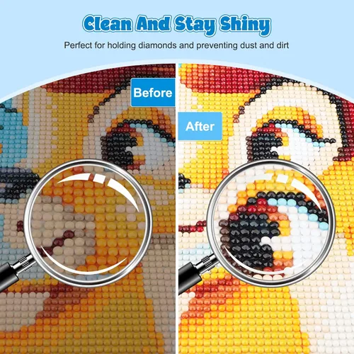 Vista 3 de GHHKUD Sellador de pintura de diamante de 10.5 onzas líquidas con 2 pinceles, 2 unidades de pegamento sellador de arte de diamante, accesorios