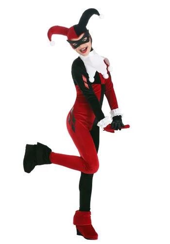 Vista 3 de Disfraz Deluxe Infantil de Harley Quinn Multicolor