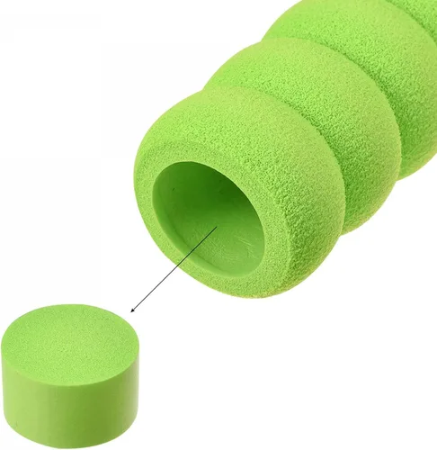 Vista 4 de uxcell Cubierta de manija de puerta Protector de goma de nitrilo Funda en espiral Verde 2 piezas