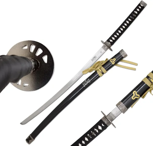Vista 9 de Snake Eye Tactical Clásica - Espada samurái Katana de dos tonos con soporte de exhibición