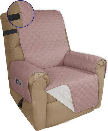 Vista 43 de PureFit Funda de sofá reversible resistente al agua, lavable a máquina, con espuma antideslizante y correa ajustable para perros, mascotas