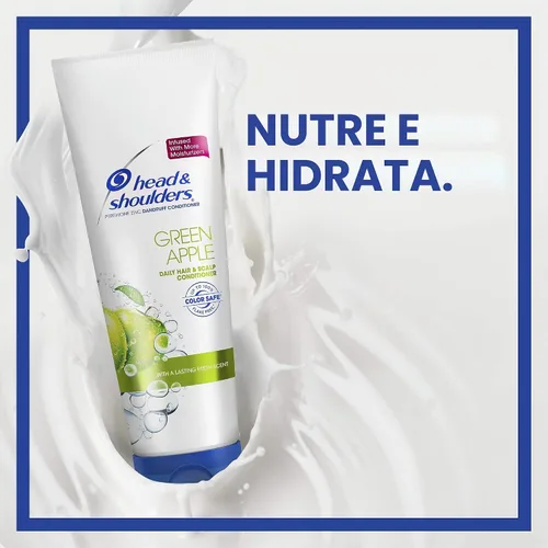 Vista 5 de Head and Shoulders Green Apple Acondicionador de 10.9 onzas líquidas (el embalaje puede variar)