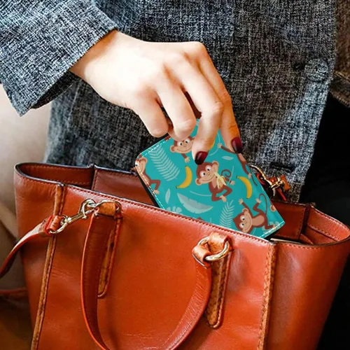 Vista 6 de Tarjetero de Tarjetas de Crédito RFID de Cuero con Cremallera Cartera para Mujeres y Niñas, Color #01, Talla única, Classic