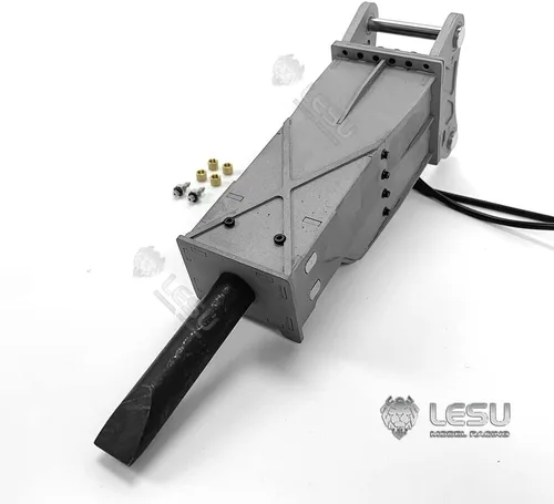 Vista 3 de Martillo de metal Lesu para 1:14 Excavadora hidráulica Rc Et35 B0006 Piezas de modelo de pala