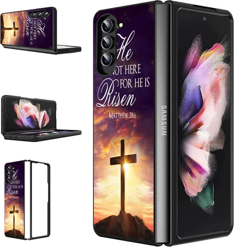 Vista 26 de Funda para Samsung Galaxy Z Flip 5 5G, Galaxy Z Flip 5, PC duro a prueba de golpes, plegable, duradera, resistente a los arañazos, para Samsung Z