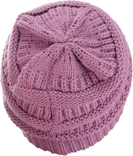 Vista 205 de C.C Trendy Warm Chunky Soft Stretch Cable Knit Beanie