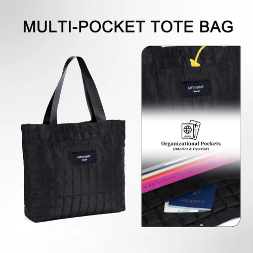 Vista 4 de Large Tote Bag for Women Travel Tote Bag SATIN SAINT lifestyle Women Tote Bags for Work Daily Womens Bags Beach Bag