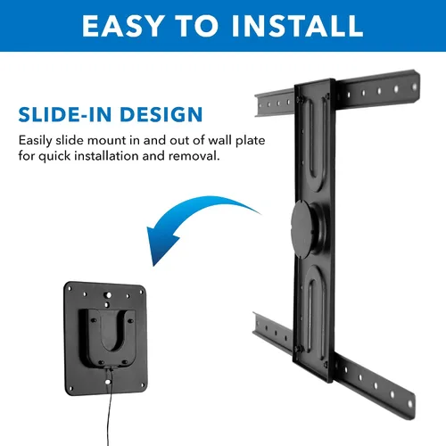 Vista 4 de Mount-It! Soporte de pared giratorio de horizontal a vertical para TV Soporte de TV vertical empotrado con rotación de 360 grados Se adapta a