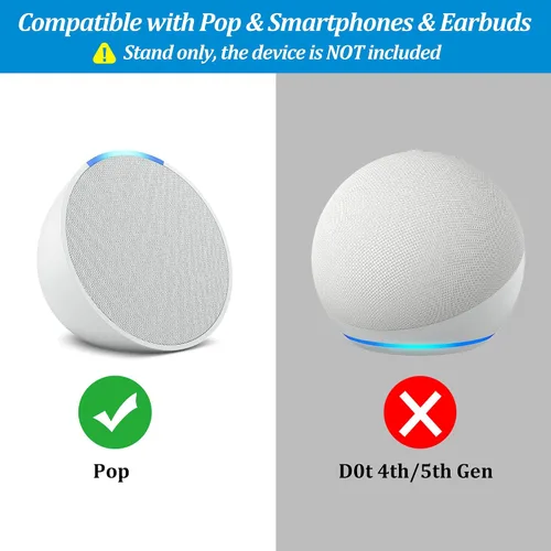 Vista 2 de PlusAcc Soporte para Pop con puertos de carga USB-C y USB-A, estación base de soporte de mesa para cargar teléfonos celulares y auriculares, base