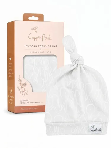 Vista 108 de Gorro de bebé con nudo superior elástico suave "Fern" por Copper Pearl