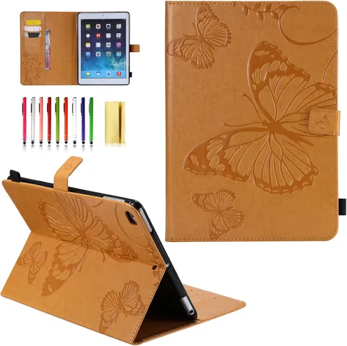 Vista 28 de Funda para iPad de 6ª/5ª generación de 9.7 pulgadas 2018/2017, para iPad Air 2/Air 1 con soporte, soporte para lápices, bolsillo