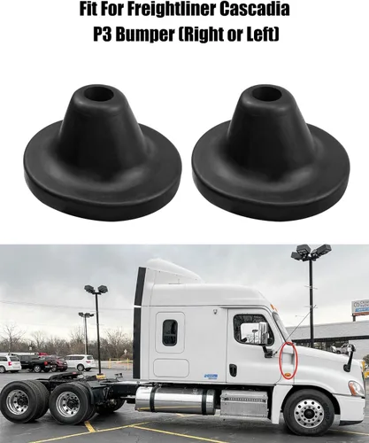Vista 2 de Parachoques trasero de capó 2 piezas para Freightliner Cascadia reemplaza A18-59704-000 A17-20868-000, cono de tope de capó y parachoques