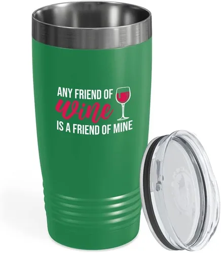 Vista 19 de Vaso vikingo edición negra para amantes del vino, 20 onzas, cualquier amigo del vino es un amigo del vino, cerveza casera y vino barman amantes