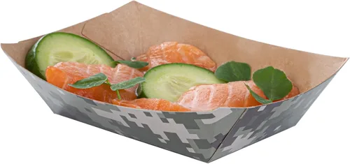 Vista 15 de Restaurantware -Bio Tek - Bandejas de alimentos de 2 onzas, 400 bandejas de papel desechables para alimentos, resistentes, a prueba de grasa, botes