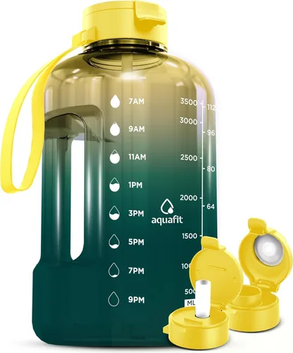Vista 10 de AQUAFIT 1 Gallon Water Bottle with Time Marker Aguamarina