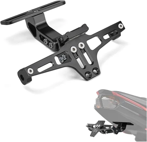 Vista 3 de Soporte para matrícula de motocicleta con luces de señal de giro compatible con MT07 compatible con Z800