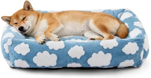 Vista 13 de JOEJOY Cama para Perro de Tamaño Mediano, Cama para Mascotas Ortopédica Lavable de Forro Polar de Pana Suave Premium con Funda de Cremallera