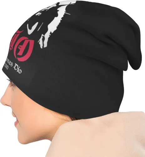Vista 6 de Ronnie Rock James Dio - Gorro de punto para hombre y mujer, color negro, Negro