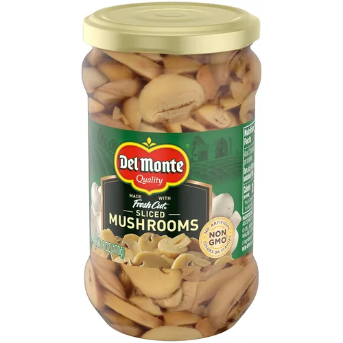 Vista 2 de Del Monte Rebanadas de champiñones 6 oz. Tarro, paquete de 12
