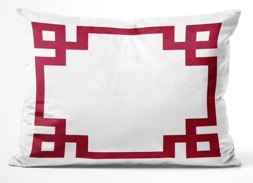 Vista 14 de Funda de almohada rectangular con cremallera en un lado impreso de 12 x 16 pulgadas, color blanco y rosa intenso Rosa fucsia
