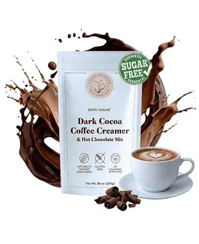 Vista 16 de 5 SPARROWS - Crema de café saludable sin azúcar (chocolate blanco) - Endulzada con stevia, cero azúcar, mezcla de bebida saborizada apta para dieta