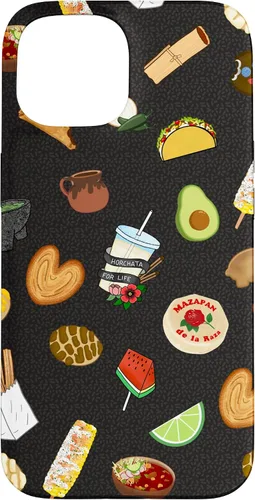 Vista 6 de Funda para iPhone 14 Pro Black Antojitos Mexican Food Latino Tacos Pan Dulce