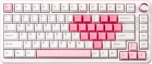 Vista 9 de YUNZII Teclado mecánico inalámbrico B75 PRO, diseño del 75% con perilla, estructura personalizada de junta de intercambio rápido, interruptores