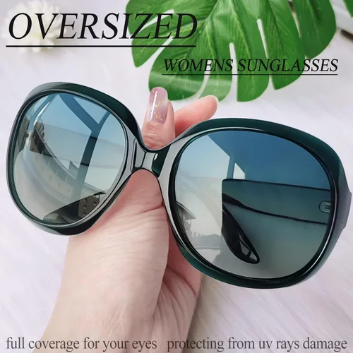 Vista 190 de Joopin Lentes de sol de gran tamaño para mujer, polarizados, grandes, para conducción, protección UV, grandes sombras