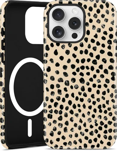 Vista 21 de Jusy Compatible con MagSafe Brown Tortoise Shell Print Phone Case para iPhone 7/8/SE, funda protectora magnética de lujo de TPU suave