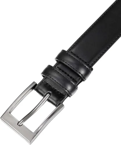Vista 4 de Marinos Cinturón de vestir de cuero genuino para hombre con hebilla de un solo diente