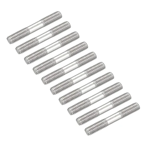 Vista 56 de METALLIXITY Tornillos de doble extremo (rosca M3, 0.787 in de longitud), 20 unidades, acero inoxidable 304, pernos de varilla roscados dobles